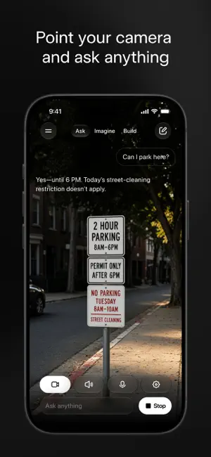 Point your camera and ask anything: reading a street parking sign through the camera