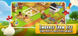 Farm with planted fields, a barn and animals grazing