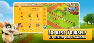 Decoration menu with items being placed around the farm