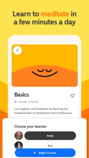 Basics course card offering a choice between two teachers