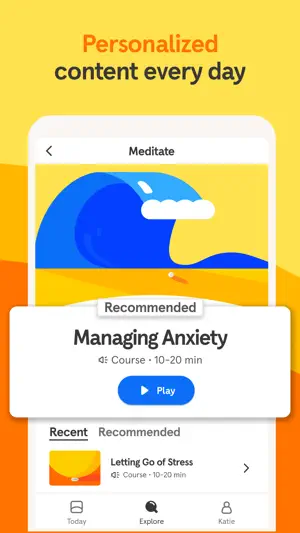 Recommended anxiety course with a stated ten to twenty minutes