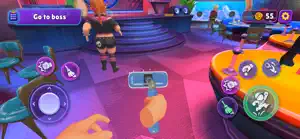 First-person view at the club bar with a go-to-boss task and a bartender guest