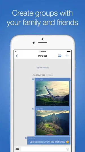 Group chat with shared holiday photos