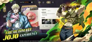 Stand skill screen for Caesar and a hulking Stand, captioned the ultimate JoJo experience