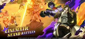 Cinematic Stand battle with Star Platinum striking amid slashes of light