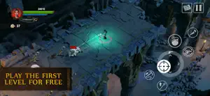Lara standing in a glowing circle on a tomb floor — Play the First Level for Free