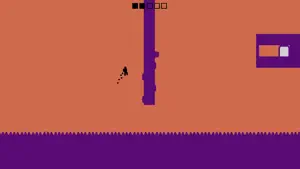 Orange level where the ground below a narrow pillar is a field of spikes