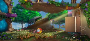 A sliding-tile forest level with a treehouse and ladders
