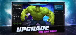 Upgrade screen for a large green champion