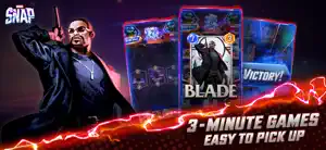 Victory screen claiming three-minute games with hero cards