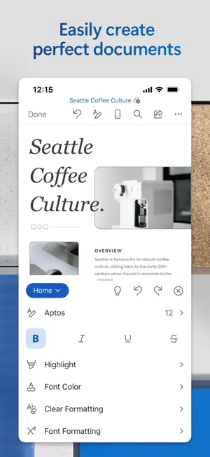 Formatting panel showing font, size, highlight and colour controls