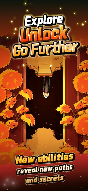 Flying a narrow canyon between autumn trees — Explore, Unlock, Go Further