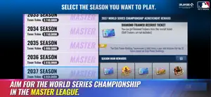 Season selector with Master League championship rewards