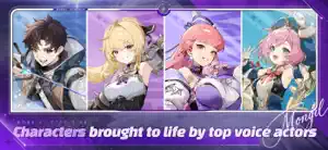 Four playable characters — Cloud, a blonde archer, a pink-haired mage and a white-haired girl