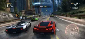Night street race with a progress bar and lap timer