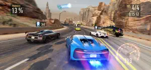 Canyon race with police cars trailing the pack