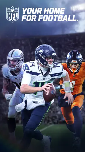 Store cover reading Your Home for Football with Seahawks, Raiders and Broncos players in action