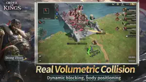 Dong Zhuo beside a siege with blocked formations — Real Volumetric Collision