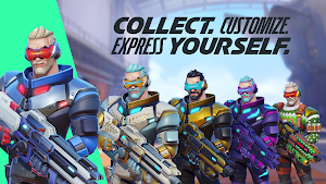 Soldier: 76 in four skins including the Kingpin outfit — Collect, Customize, Express Yourself