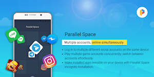 Feature banner promising multiple accounts online at once and Incognito Installation to make installed apps invisible