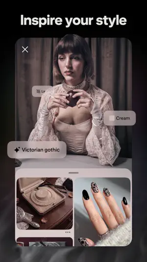 Inspire your style: a Victorian gothic outfit pin with similar nail and fashion ideas