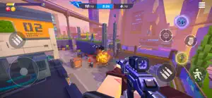 Shooting a rocket at a sandstone tower as the wall crumbles