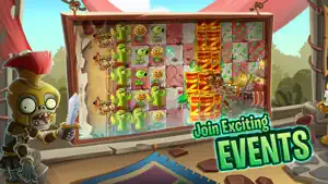 Event level in a carnival tent with plants placed in lanes