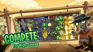 Score challenge on a desert lawn with a points counter