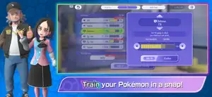 The training menu with stats and moves for a Pokémon — Train your Pokémon in a snap