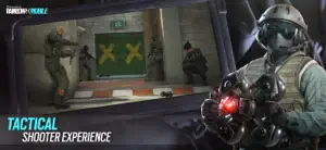 Defender reinforcing a wall with an operator holding a red gadget in the foreground