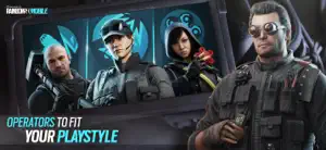 Operator select with four Siege operators and their gadget icons