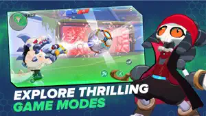 A red-hooded Ranger before a mode-select battle scene — Explore Thrilling Game Modes