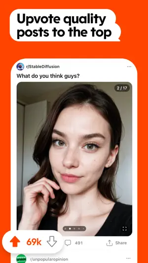 Post with 69,000 upvotes and 491 comments