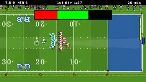 Passing play with the throw meter shown above the field