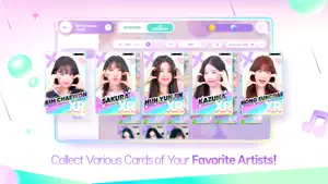 Performance Card inventory with five LE SSERAFIM XR cards for Kim Chaewon, Sakura, Huh Yunjin, Kazuha and Hong Eunchae