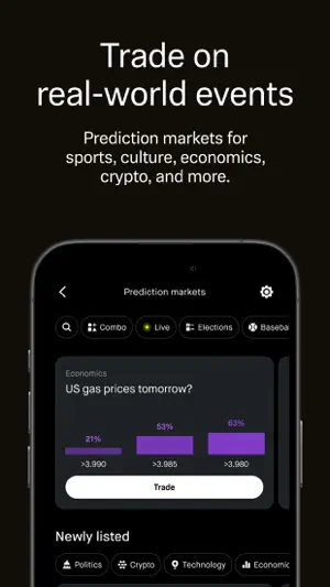 Prediction markets quoting gas prices at 21, 53 and 63 percent