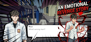 Bayu asking what's wrong, man in a dialogue panel, captioned an emotional revenge story