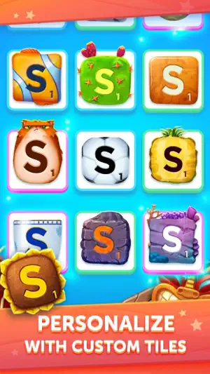 Tile collection grid of custom S tiles styled as a cactus, a cat, a pineapple, a soccer ball and a sunflower