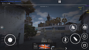 Kill cam over the villa rooftops with the killer's calling card