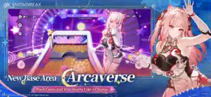 New base area Arcaverse with an arcade coin pusher and a pink-haired operative