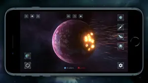 Black hole pulling a planet apart mid-simulation