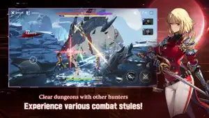 Two hunters fighting a large creature in a snowy co-op dungeon