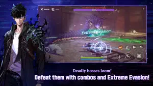 Boss fight with the Extreme Evasion effect slowing the screen