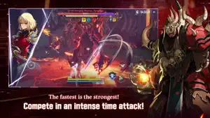 Timed battle against a fire boss with a countdown at the top