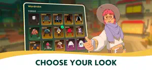 The wardrobe screen with a pink-haired character choosing outfits — Choose Your Look