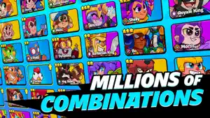 Grid of character combinations available for a squad