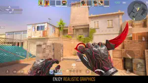 First-person view down a rifle on a sunlit map