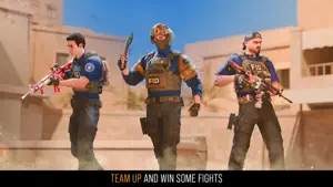 Three operators posed together before a match
