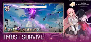 A purple skill blast in a turn battle — I Must Survive