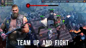 Squad fighting a crowd of infected with health bars above